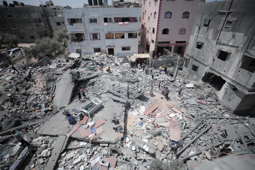 이스라엘 하마스 분쟁으로 무너진 가자지구 건물사진